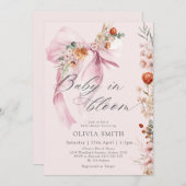 ベビーイン開花秋ガーデンベビーシャワー 招待状 (正面/裏面)