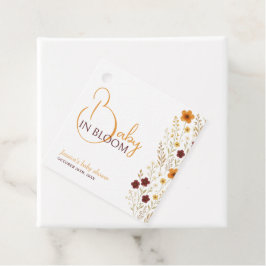 ベビーイン開花秋ワイルドフラワーベビーシャワー フェイバータグ