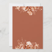 ベビーイン開花素朴フローラ秋ベビーシャワー 招待状 (裏面)