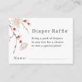 ベビーイン開花花おむつラッフルベビーシャワー エンクロージャーカード (正面)