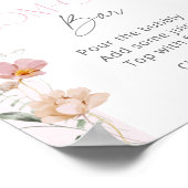 ベビーイン開花赤面ピンクフローラモモモザバー ポスター (角)