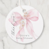 ベビーイン開花赤面ピンクボウフローラありがとう フェイバータグ (正面)