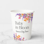 ベビーイン開花鮮やか春の花ベビーシャワー 紙コップ (裏面)