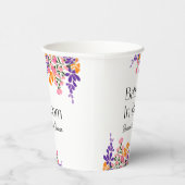 ベビーイン開花鮮やか春の花ベビーシャワー 紙コップ (右)