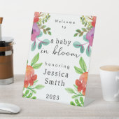 「ベビーイン開花」ウェルカムペデスタルサイン 台座サイン (インサイチュ)