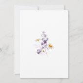 ベビーイン開花- エレガントフローラベビーシャワー 招待状 (裏面)