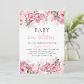 ベビーイン開花-エレガントフローラ赤ちゃんシャワー 招待状 (スタンド正面)