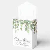 ベビーイン開花 |バルーンとユーカリ赤ちゃんシャワー フェイバーボックス (オープン)