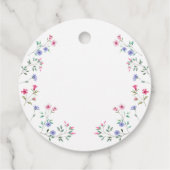 ベビーイン開花 |ワイルドフラワーエレガントの赤ちゃんシャワー フェイバータグ (裏面)