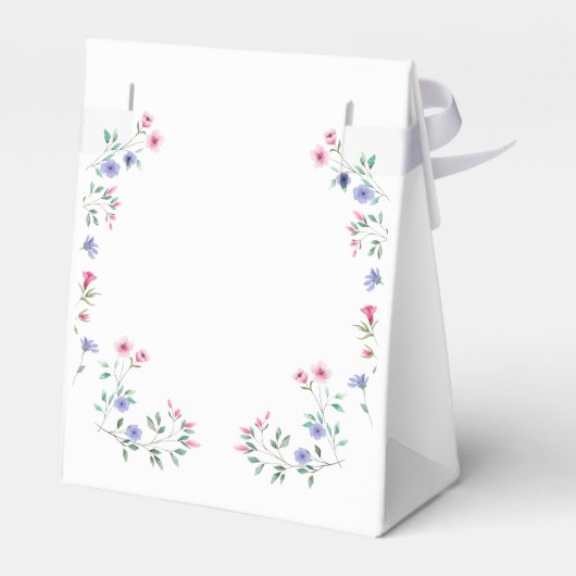 ベビーイン開花 |ワイルドフラワーシンプルの赤ちゃんシャワー フェイバーボックス (裏面サイド)