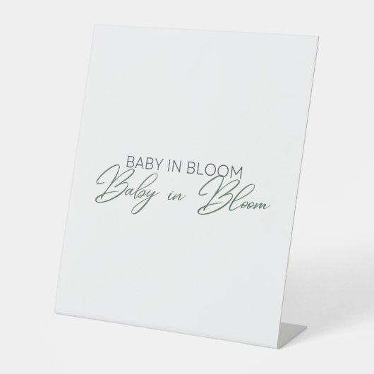 ベビーイン開花 – 赤ちゃんの息 台座サイン (正面)