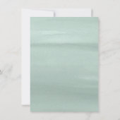 ベビーイン開花 |赤面とティール(緑がかった色)春フローラシャワー 招待状 (裏面)