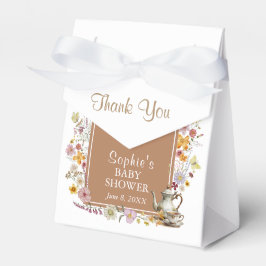 ベビーイン開花Boho Teaパーティーベビーシャワー フェイバーボックス