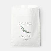 ベビーイン開花Lローズマリー種子ベビーシャワー フェイバーバッグ (正面)