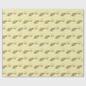 ベビーイースターシックとカラフルシェル ラッピングペーパー (フラット)