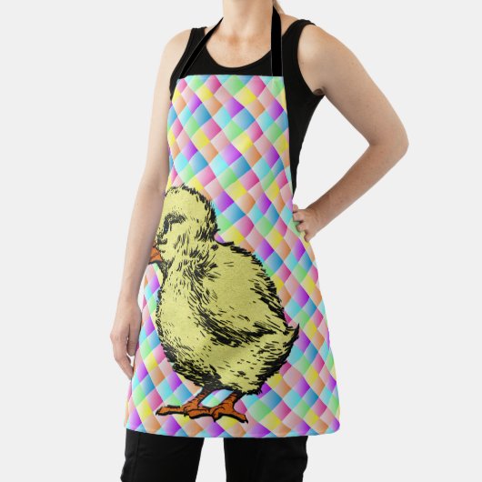 ベビーイースターシ数々のック色の正方形デザインエプロン エプロン (インサイチュ)