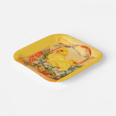 ベビーイースターチックスのバスケット紙プレート ペーパープレート (傾斜あり)