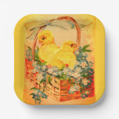ベビーイースターチックスのバスケット紙プレート ペーパープレート (正面)