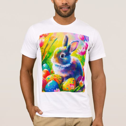 ベビーイースター絵を描バニーの–91451 Tシャツ (正面)