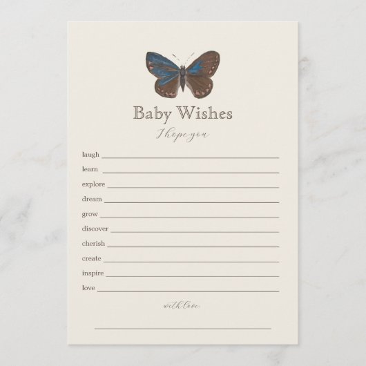 ベビーウィッシュベビーシャワー アドバイスカード (正面)