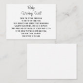 ベビーウィングウェル赤ちゃんシャワーミニカード エンクロージャーカード (正面/裏面)