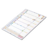 ベビーウィークリースケジュールプランナーパステルブルーテーマ ノートパッド (アングル)