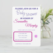 ベビーウサギ |ベビーシャワー招待状 招待状 (スタンド正面)