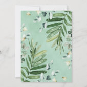 ベビーウッドランドフォレストシャワーゲームカードのご希望 招待状 (裏面)