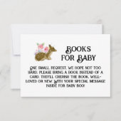 ベビーウッドランドフローラベビーシャワーカード用の本 招待状 (正面)