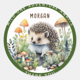 ベビーウッドランド動物の好意ありがとうありがとうギフトデコール ラウンドシール