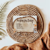 ベビーウッドランド動物の赤ちゃんシャワーカードのご希望 エンクロージャーカード