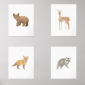 ベビーウッドランド動物子供部屋デコールセット4 (正面)