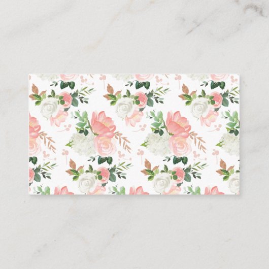 ベビーウッドランド動物少女ベビーシャワー用の本 エンクロージャーカード (裏面)