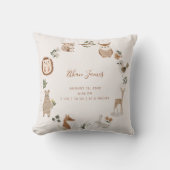 ベビーウッドランド動物誕生統計キープサケ クッション (正面)