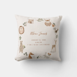 ベビーウッドランド動物誕生統計キープサケ クッション