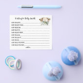 ベビーウッドランド動物赤ちゃんシャワーカードの願い チラシ (シングル)