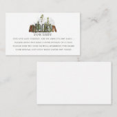 ベビーウッドランド赤ちゃんシャワー図書依頼 エンクロージャーカード (正面/裏面)