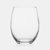 ベビーウミガメが海に向かって移動 ステムなしワイングラス (右)