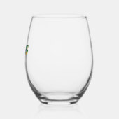 ベビーウミガメが海に向かって移動 ステムなしワイングラス (左)