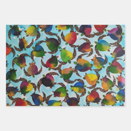 ベビーウミガメのラッピング紙 ラッピングペーパーシート (正面3)