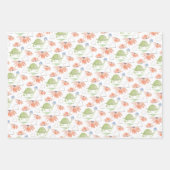 ベビーウミガメ水彩手絵を描形 ラッピングペーパーシート (正面2)