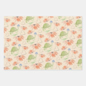 ベビーウミガメ水彩手絵を描形 ラッピングペーパーシート (正面)