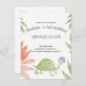 ベビーウミガメ水彩手絵を描形 案内ポストカード (正面/裏面)