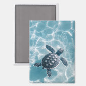 ベビーウミガメ澄んインウォーター マグネット (正面/裏面)