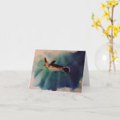 ベビーウミガメ表面水色 カード (黄色い花)