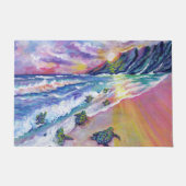 ベビーウミガメfromカウアイハワイ ドアマット (正面)