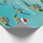 ベビーウミガメinサンタハッツ ラッピングペーパー (角)