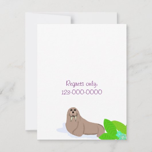 ベビーウラスベビーシャワー招待状 招待状 (裏面)