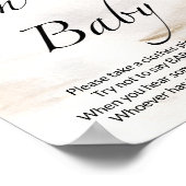 ベビーエバーグリーンベイビーシャワーと言わない ポスター (角)