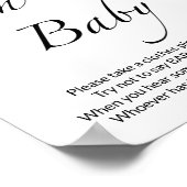 ベビーエバーグリーンベイビーシャワーと言わない ポスター (角)